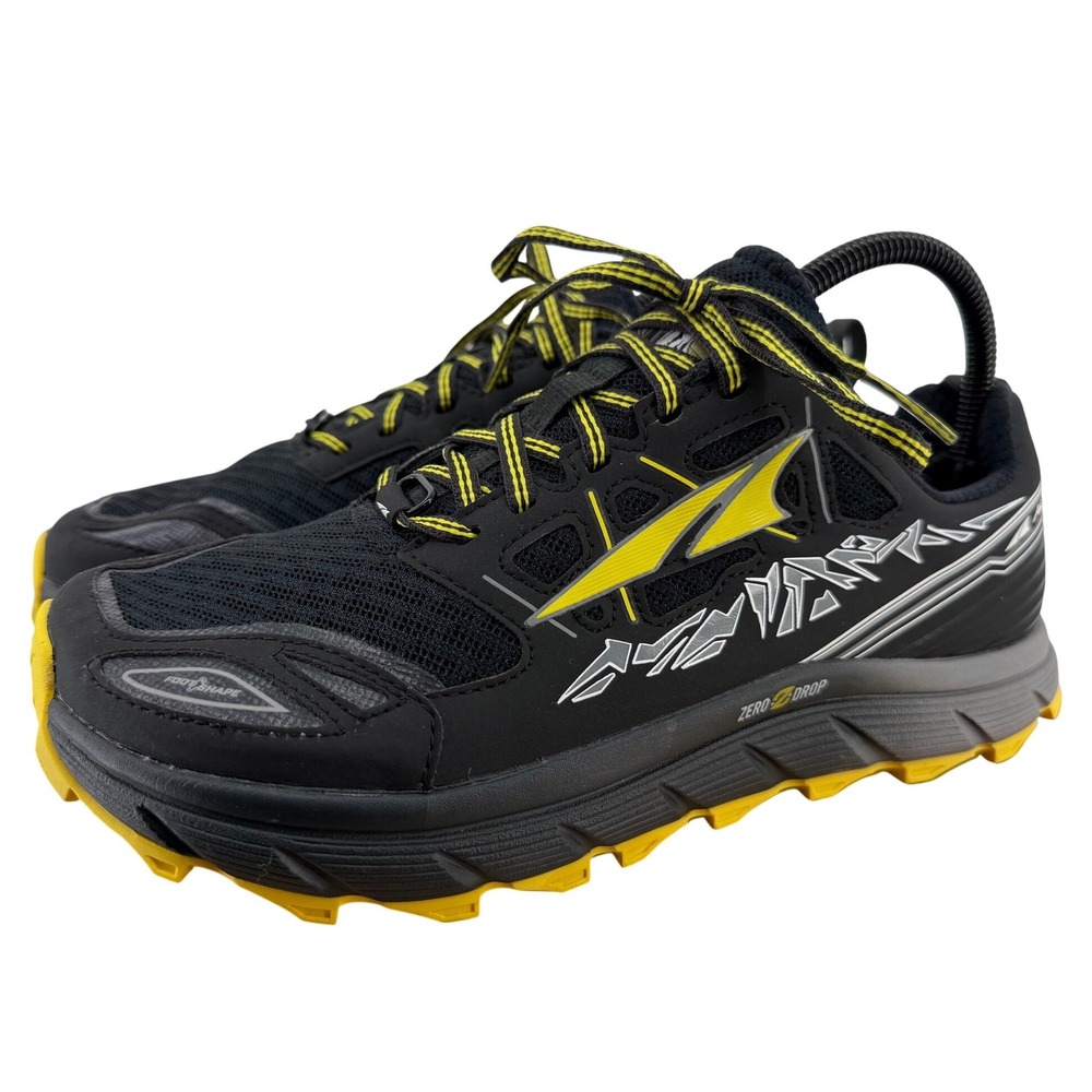 Altra Lone Peak 3.0 Mens Trail Running Shoes Black Yellow A1653-6 Size 8